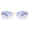Belvoir & Co Sunglasses Diamond Cut Kennedy White Marble Blue 1