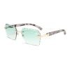 Belvoir & Co Sunglasses Diamond Cut Kennedy White Marble Green 3