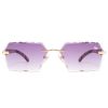 Belvoir & Co Sunglasses Diamond Cut Kennedy White Marble Purple 1