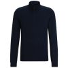 BOSS Knitwear Zip Neck Maretto - Dark Blue 1