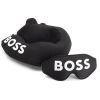 BOSS Travel Pillow & Mask Set Black