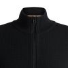 BOSS Zip Up Cardigan Knitwear H-Daveto Black