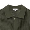 CHÉ Ellas Crochet Polo Shirt Pine Green
