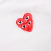 Comme des Garcons Play TShirt Double Heart - White