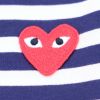 Comme des Garcons Play T-Shirt Longsleeve Striped - Navy