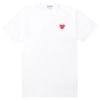 Comme des Garcons Play T-Shirt Red Heart -White