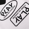 Comme des Garcons Play TShirt Black/Red/Green Hearts - White