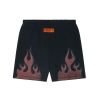 Heron Preston Sweat Shorts Flames - Black 2
