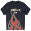 Heron Preston T-Shirt Law Flames - Black 1