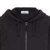 Stone Island Hooded Sweatshirt Full-Zip In Black 