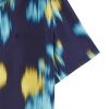 Lanvin Blurred Floral Print Shirt Thunder Blue