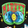Market Smiley Start Within Stars Hoodie - Black - Michael Chell 
