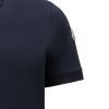 Moncler Polo Shirt Placket Trim Navy