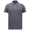 Moncler Polo Shirt Placket Trim - Grey
