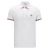 Moncler Polo Shirt Tricolour Trims - White 1