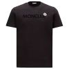 Moncler T-Shirt Flocked Logo Black
