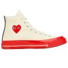 Play Comme des Garcons Converse High Top - White/Red