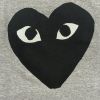Play Comme Des Garçons T-Shirt Large Black Heart - Grey