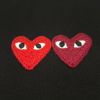 Play Comme Des Garçons T-Shirt Twin Heart - Black