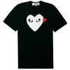 Play Comme Des Garçons T-Shirt White Heart - Black