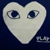 Play Comme Des Garçons T-Shirt White Heart - Navy