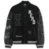 Pleasures NERD Varsity Jacket in Black