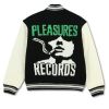 Pleasures Smoke Knitted Varsity Jacket In Black