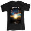 Purple Brand T-Shirt Sunset In Black Front