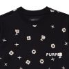 Purple Brand T-Shirt Scatter Monogram Black 