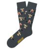 Jimmy Lion Socks Strong Man Grey Front