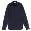 Sunspel Brushed Flannel Button-Down - Navy