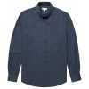 Sunspel Brushed Cotton Flannel Shirt - Dark Navy 1