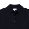 Sunspel Lambswool Polo Shirt In Dark Navy