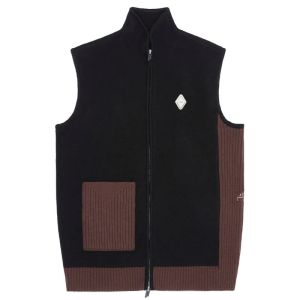 A-Cold-Wall* Contrast Knit Gilet - Brown