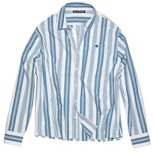 Acne Studios Striped Shirt - White/Steel blue