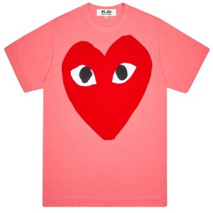 CDG Play T-Shirt Large Heart - Pink