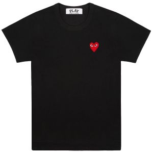 CDG Play T-Shirt Single Heart - Black