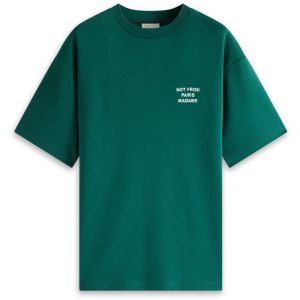 Drole de Monsieur NFPM Embroidered Cotton T-Shirt - Forest Green