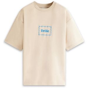 Embroidered Cotton T-Shirt - Taupe