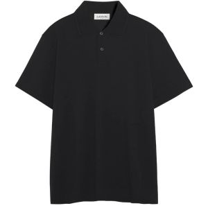 Lanvin Classic Pique Polo Shirt - Black