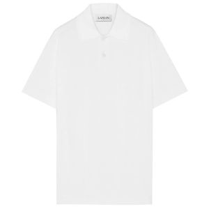 Lanvin Classic Pique Polo Shirt - White