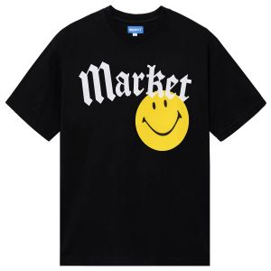 Market Smiley Gothic T-Shirt Black