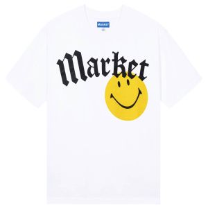 Market Smiley Gothic T-Shirt White