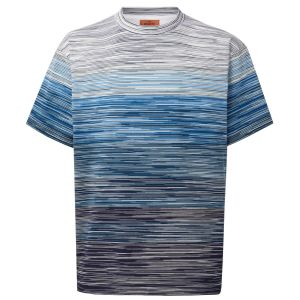 T-Shirt Slub Print - Blue