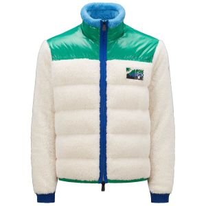 Moncler Grenoble Padded Fleece Zip-Up - White