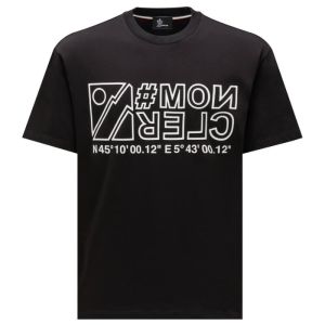 Moncler Grenoble T-Shirt Mountain Logo - Black