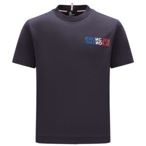 Moncler Grenoble Tri Logo T Shirt Night Blue 8C000 03 83927 773