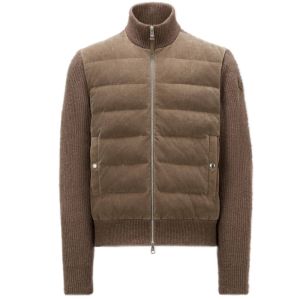 Moncler Padded Wool Cardigan - Sand Beige