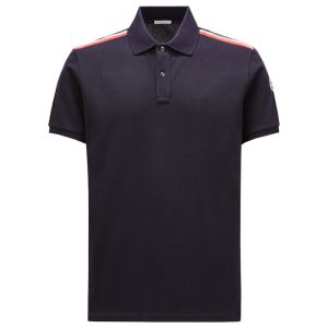 Moncler Polo Shirt Trim Navy 8A000 20 89A16 77X