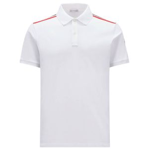 Moncler Polo Shirt Trim White 8A000 20 89A16 002